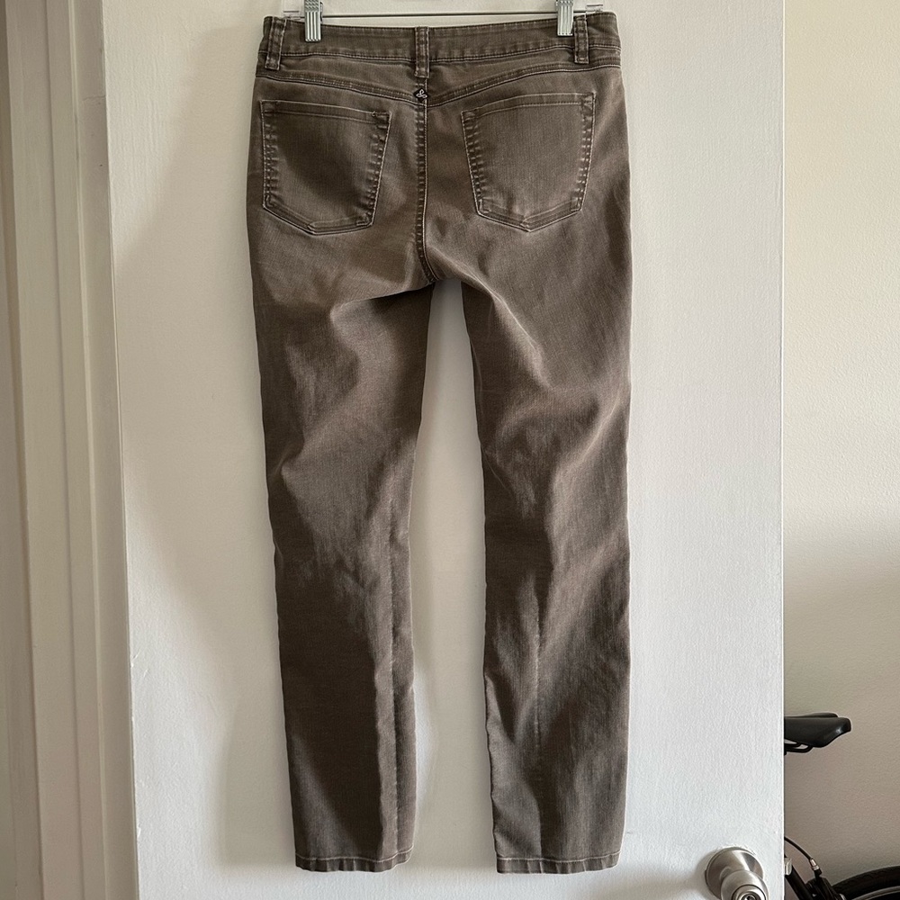 PrAna Brown/Gray Classic Denim Stretch Jeans size 4/27 Short EUC - Picture 4 of 9
